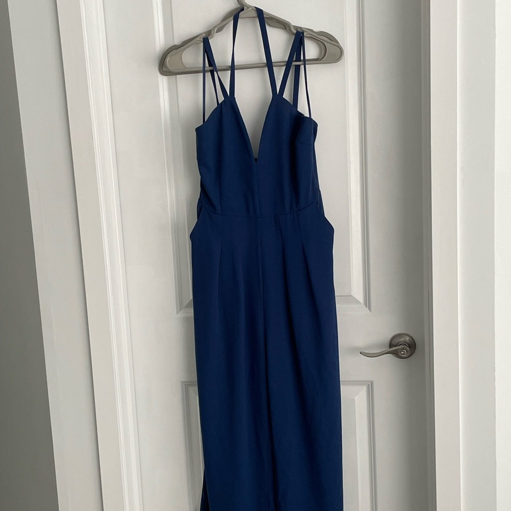NWT! Miami Boutique Navy Gaucho Jumpsuit. Size S